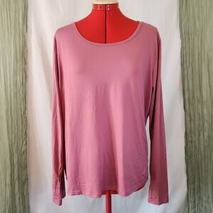 FREELY Butter Soft Stretch Tshirt Blouse V Cut Out in the Back Size L